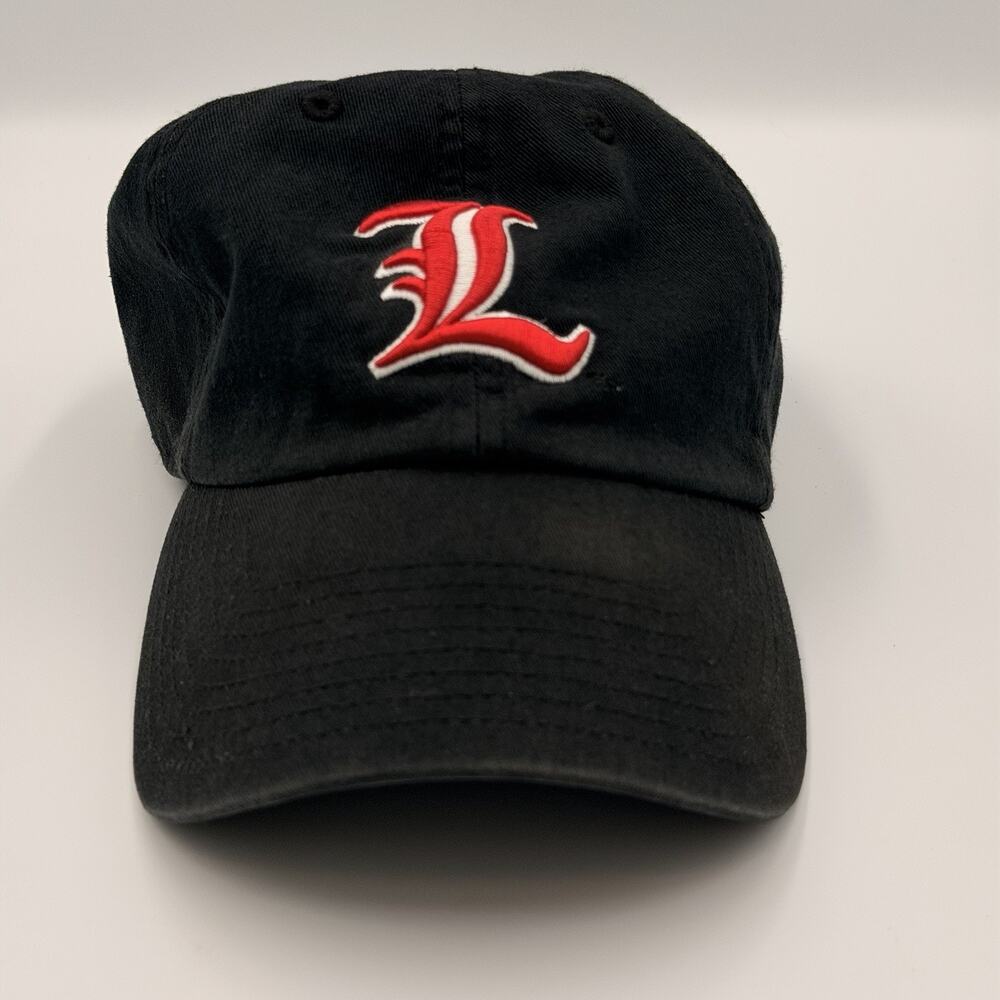 47 Brand University of Louisville Cardinals Adjustable Strapback Hat Black - Picture 2 of 7